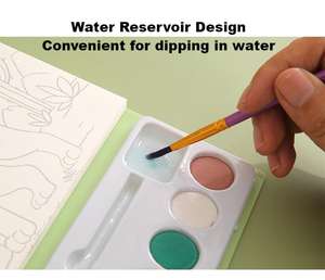 迷你水粉画套装和水彩涂色书教育玩具创意游戏男女通用可定制颜色纸张材质 - Product Image 5