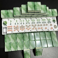 Ubin Mahjong Akrilik Hijau Mint Amerika Modern Mewah yang Dapat Dilipat, Terukir Laser, Tahan Lama, Tahan Air, Ramah Lingkungan, Premium
