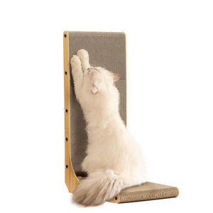 Rascador para Gatos en Forma de L de Papel Corrugado de Alta Densidad, Ecológico, de Lujo y Alta Calidad, para Montar en la Pared - Product Image 1