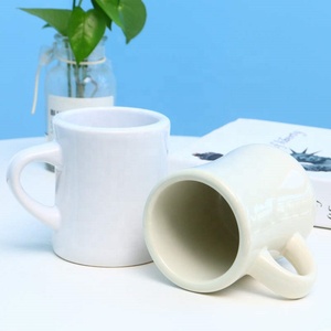 Tazza da caffè retrò con logo personalizzato tazza da caffè in ceramica a vita piccola - Product Image 3