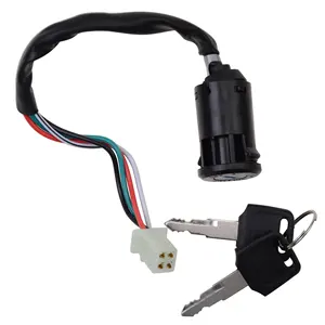 GOOFIT-Interruptor de llave de encendido de 4 pines, pieza de repuesto para moto todoterreno de 50cc, 70CC, 90cc, 110cc, 125cc, 250cc, ATV, cuatro ruedas