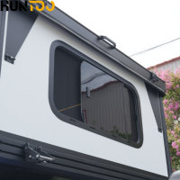 Huntoo - Toldo de Aluminio para Camioneta de 5 pies, para Viajes Todoterreno 4x4, con Sistema de Elevación Vertical