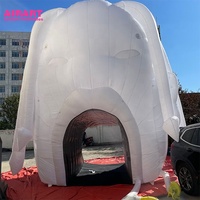 Arco Inflable Gigante de Esqueleto Monstruoso con Manos Grandes, Túnel de Entrada Inflable de Calavera para Halloween, Ideal para Casas Encantadas