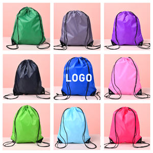 Großhandel 210d Polyester Custom Logo Nylon Draw String Bag Rucksack Recycelte Mehrzweck-Aufbewahrung taschen für Sport Gym - Product Image 1