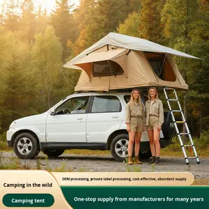 Tente de toit de voiture à ouverture rapide, imperméable, coupe-vent, double couche, en tissu Oxford, pour <span class=keywords><strong>camping</strong></span> en plein air et voyages en voiture - Product Image 2