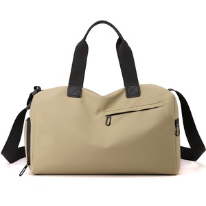 Large Capacity Gym Bag With Shoe Compartment Wet Dry Separation Travel Bag Unisex Gray Solid Color - Product Image 3