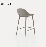 Chaise de bar moderne simple en acier inoxydable Skymax avec repose-pieds, chaise longue, chaise de loisirs moderne, chaise d'appoint Trill