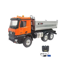 Huina 1598 1/14 14CH Camion benne RC en métal, modèle Expert, avec benne basculante portable, véhicule d'ingénierie télécommandé