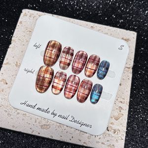 <span class=keywords><strong>Uñas</strong></span> Postizas <span class=keywords><strong>Acrílicas</strong></span> Reutilizables <span class=keywords><strong>de</strong></span> Lujo con Diseño <span class=keywords><strong>de</strong></span> Ojo <span class=keywords><strong>de</strong></span> Gato, Purpurina, Almendradas Cortas, Hechas a Mano, con Encanto 3D, 10 Piezas - Product Image 2