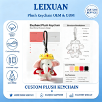 Porte-clés en peluche Kawaii personnalisable, directement de l'usine, en fausse fourrure douce, animal en peluche, pour cadeau de mariage ou souvenir