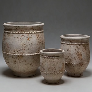 Fioriera <span class=keywords><strong>Grande</strong></span> in Cemento Stile Vintage Americano per Esterni/Interni, Vasi per Piante Intagliati a Mano Durevoli con Foro di Drenaggio per Giardini di Ville di Lusso - Product Image 3