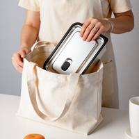 Lekfre Contenants de stockage alimentaire hermétiques en acier inoxydable pour les voyages, boîte à lunch en acier inoxydable, boîte bento