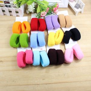 Élastique à cheveux coloré en tissu éponge 25x6cm, haute élasticité pour usage quotidien, couleurs assorties, expédié - Product Image 1