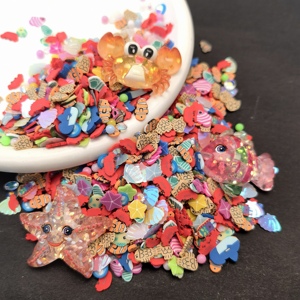 DIY Slime Sprinkles Ocean Fish Dolphin Whale Crab Mix Polymer Clay Sprinkles Slices con brillo Star Fish Resina Charms - Product Image 1