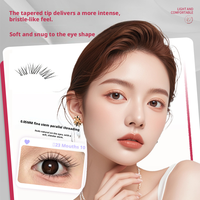 Vente en gros usine de bouquets de cils artificiels DIY faits main, de luxe, naturels, à tiges fines segmentées, légers, confortables et sans colle