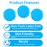 Nouvel arrivage OEM : Compresse chaude/froide ronde anti-fuite en billes de gel pour le soulagement de l'engorgement mammaire post-partum
