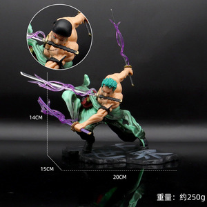 Figurina Anime <span class=keywords><strong>One</strong></span> <span class=keywords><strong>Piece</strong></span> Zoro in Vendita, Modellino Personaggio, Giocattolo Ornamentale, Action <span class=keywords><strong>Figure</strong></span> Anime - Product Image 6