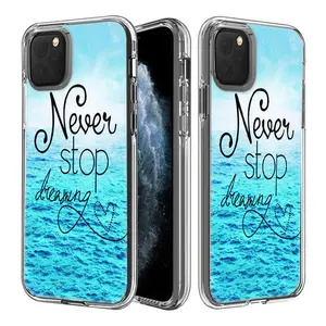 2 Trong 1 Vỏ Trong Suốt Cầu Vồng Horse Thẻ Trường Hợp Đối Với iPhone 11 Pro Max Mềm TPU Bảo Vệ Trường Hợp