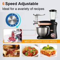 Machine de cuisine domestique 6,5 l 7l mélangeur de pâte à gâteau multifonctionnel 4 en 1 support mélangeur d'aliments avec presse-agrumes mélangeur de viande