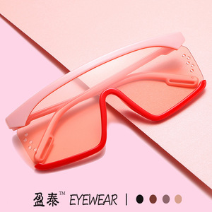Yingtai Eyewear <b>Oversized</b> Frame <b>Sunglasses</b> PC UV400 Women's Fashion Sunshades - Product Image 1