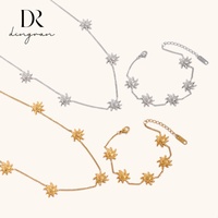 Ensemble collier et bracelet en acier inoxydable plaqué or 18 carats avec pendentif étoile de mer et coquillage, pour femmes, vente en gros, bijoux tendance sur le thème de l'océan