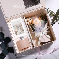 Boîte de cadeau de luxe pour la saint-valentin, boîte de fenêtre, boîte d'emballage de bouteille de parfum en Carton de rouge à lèvres