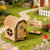 Nouveauté 2026 : Kit de maison de fée 3D en bois à construire soi-même, puzzle miniature maison d'elfe avec porte ouvrante, artisanat en bois inachevé pour enfants