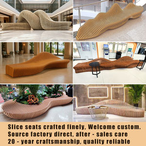 Chaise d'attente moderne <span class=keywords><strong>en</strong></span> fibre de verre découpée, pour extérieur, centre commercial, hall d'hôtel, lieux publics, loisirs, tabouret anticorrosion, pour parc et aménagement paysager, avec pied Saber - Product Image 4