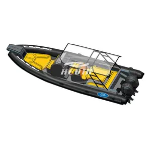 Rhib 800 860 26 ft pembunuh karet hypalon lambung aluminium olahraga perahu tiup dengan atasan keras