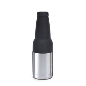 Porte-bouteille isotherme portable en acier inoxydable à double paroi sous vide avec fermeture éclair étanche 12oz - Product Image 2