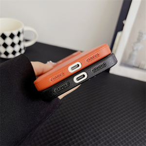 Custodia per telefono cellulare con struttura in pelle Tpu in vetro smerigliato per <span class=keywords><strong>iPhone</strong></span> 17 Air 16 15 Pro Max con obiettivo colorato in Tpu posteriore - Product Image 4