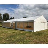 Carpa Premium Transparente para Eventos con Paredes Laterales Panorámicas de PVC, Estructura Modular Elegante para Bodas al Aire Libre y Fiestas en el Jardín