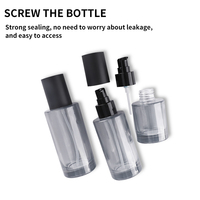 Emballage cosmétique 30g 50g 30ml 50ml 100ml 120ml 150ml Flacon en verre pour sérum de soin de la peau gris Emballage en pot