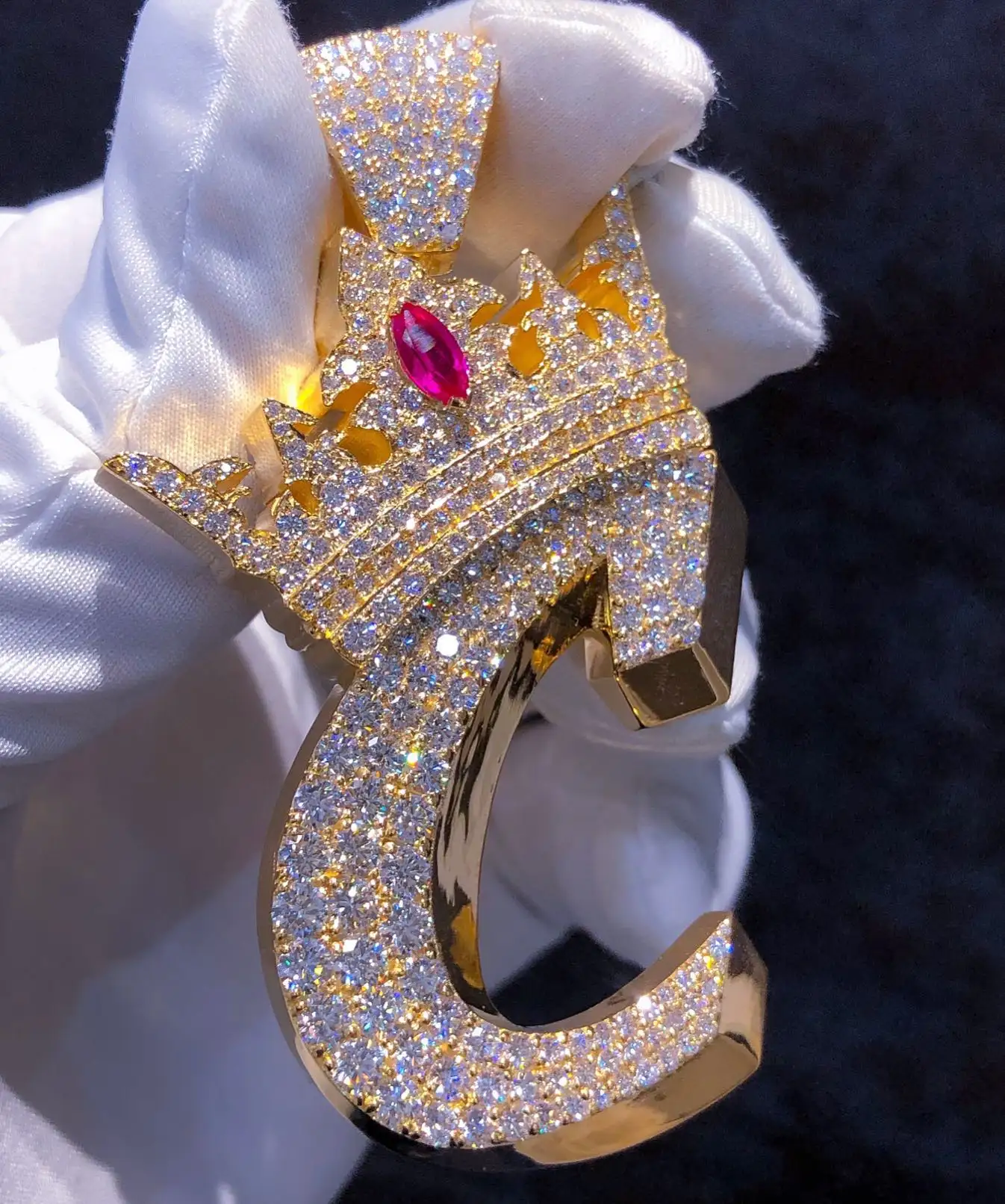 Hip Hop Moissanite Pendant Bling Bling Luxury Iced Out Moissanite Jewelry Custom Pendant S925 Silver Diamond Charm For Necklace