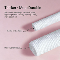 Serviette de visage en coton 100% naturel blanc, séchage rapide, haute absorption, écologique, biodégradable, pour le démaquillage