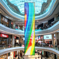 Écran en verre d'affichage à LED miroir transparent mur vidéo LED transparent clair P3.91 écran LED transparent d'intérieur