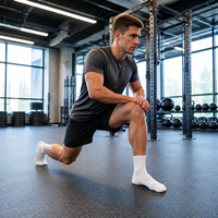 Chaussettes de sport professionnelles respirantes en maille avec soutien de la voûte plantaire et talon renforcé pour l'entraînement athlétique et la course à pied