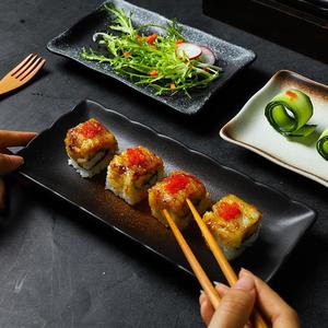 Vente en gros d'assiettes de service noires japonaises en céramique 100% Bambus pour restaurant bateau à <span class=keywords><strong>sushi</strong></span>/assiette/<span class=keywords><strong>plateau</strong></span>/cône pour <span class=keywords><strong>Maki</strong></span> California Roll - Product Image 6
