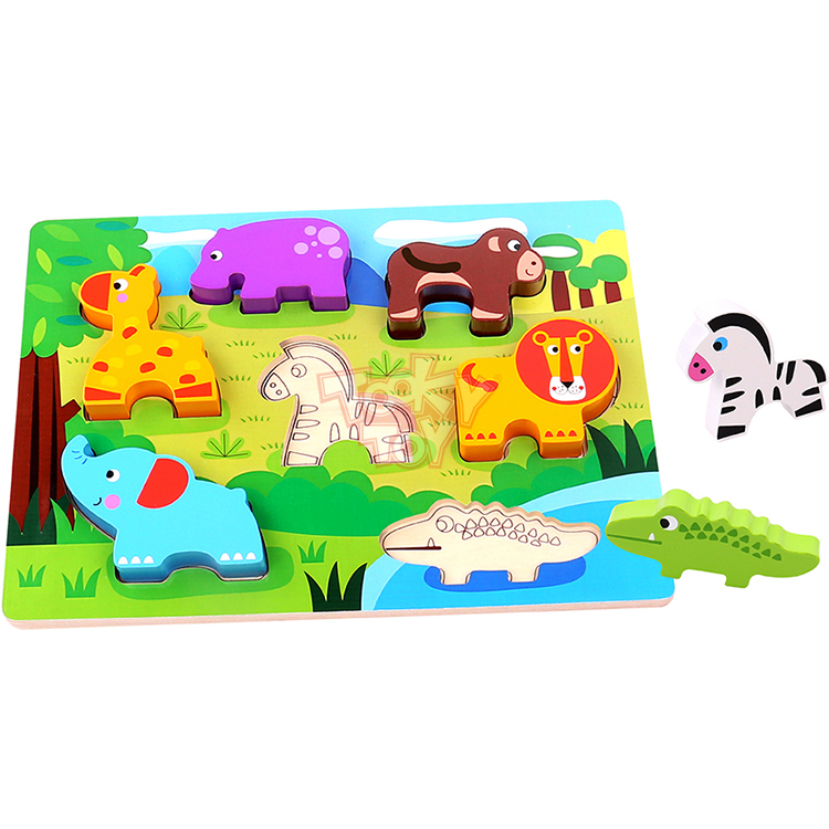 Раннего образования дети головоломки игрушка DIY ABC животных форма Алфавит 3d деревянные головоломки