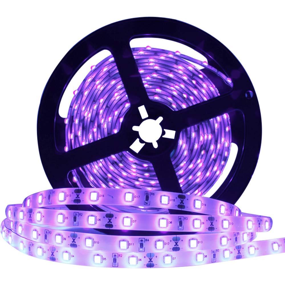 Striscia Led Chambre 12V Waterproof Flexible UV LED SMD2835 Strip IP68 350nm 365nm Copper 60 Pcs/m Light Strings