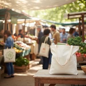 Borsa di cotone aziendale Zimde per lo Shopping per il trasporto di elementi essenziali - Product Image 3