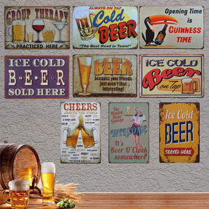 Vente en gros, Design Vintage, signe en métal imprimé en étain de bière, signe décoratif en métal pour Bar et hôtel - Product Image 2
