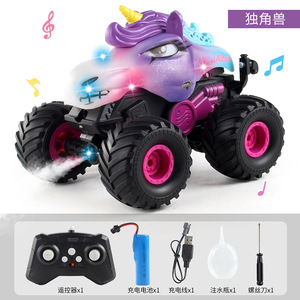 Dinosaur Toys Pull Back Cars Mini Monster Truck Car Toy Set for Kids Toddlers Boys Girls Birthday Giftsling Stunt <b>RC</b> Car - Product Image 5
