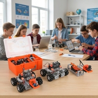 Kit de Robot con Chasis Mecanum 4WD para Microbit/mPython, Evitación de Obstáculos, Alimentado por Batería 18650, Educación STEM Inteligente para Niños