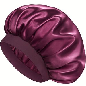 Bonnet de nuit en satin pour femmes, bonnet doux pour cheveux avec large bande, bonnet de sommeil pour cheveux bouclés, tresses, cheveux naturels, vente en gros - Product Image 2
