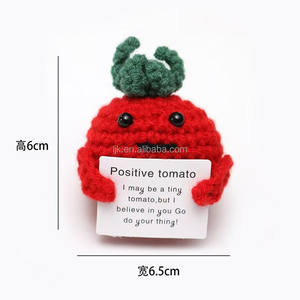 <strong>Crochet</strong> Mini Fruit Bulk Set With Positive Emotional Support Strawberry Doll <strong>Knitted</strong> <strong>Handmade</strong> Amigurumi <strong>Knitted</strong> Doll - Product Image 3