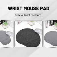 Tapis de souris ergonomique antidérapant en PU avec mousse à mémoire de forme et gel pour ordinateur et jeux