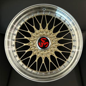 Jantes SJ Gold multi-rayons à lèvre polie, 3 pièces, 15-22 pouces, 5x112, décalées, pour <span class=keywords><strong>BMW</strong></span> Série 3, Audi A4, Golf R, GTI, Arteon, Passat <span class=keywords><strong>CC</strong></span> - Product Image 1