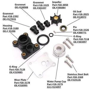 Remplacement de la turbine de la pompe à eau de carburant marin 394711 Force pour <span class=keywords><strong>Johnson</strong></span> Evinrude OMC <span class=keywords><strong>hors</strong></span>-<span class=keywords><strong>bord</strong></span> 9.9 15hp moteurs de bateau puissance à essence - Product Image 2
