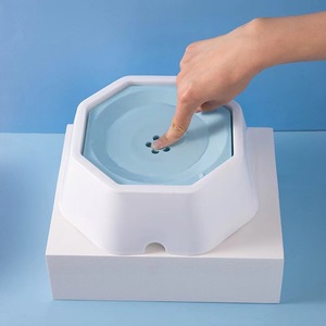 Pet Floating Bowl For Cats And Dogs Pink And Blue Removable Washable Non Slip Water <b>Dispenser</b> - Product Image 3